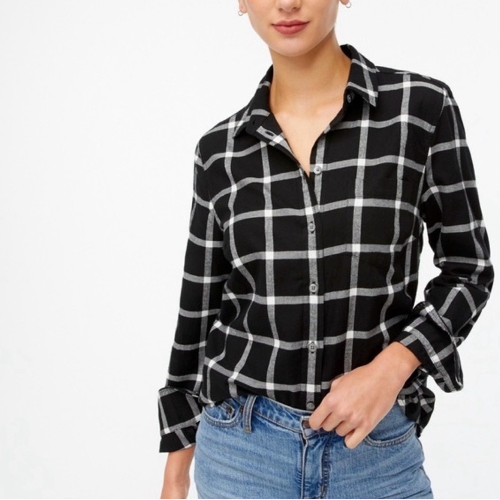J Crew factory flannel shirt. Size petite small.